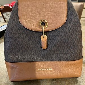 Authentic leather Michael Kors Raven backpack purse